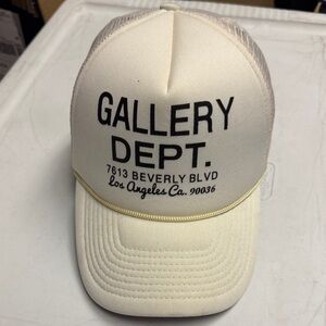 Gallery Dept Cream and Black Trucker Hat